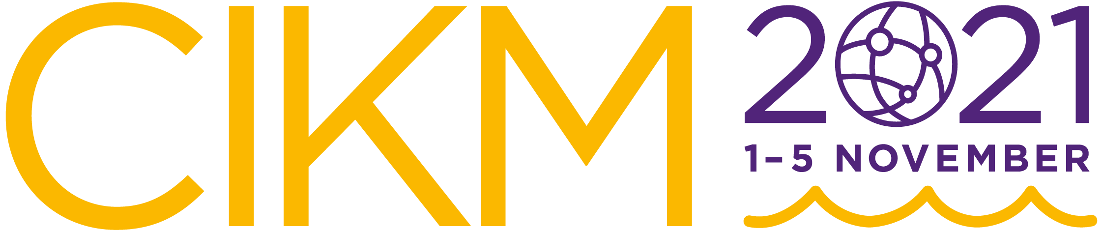CIKM Logo, with dates coloured purple.